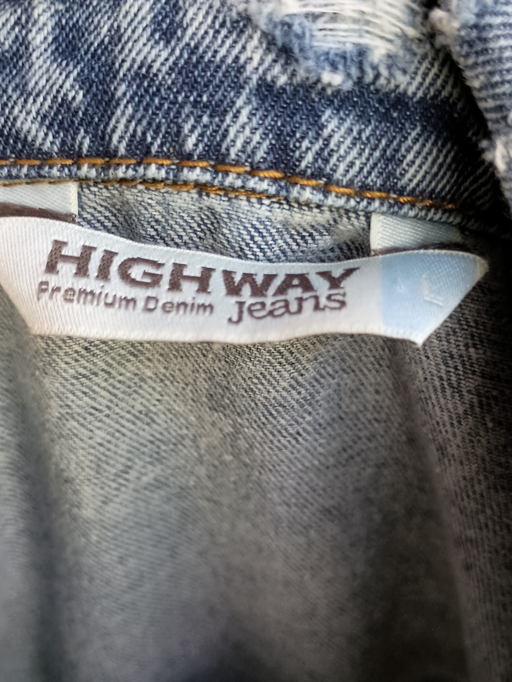 Highway Jeans 100% Cotton Long Light Wash Distressed Denim Trench Coat_L - Picture 7 of 8